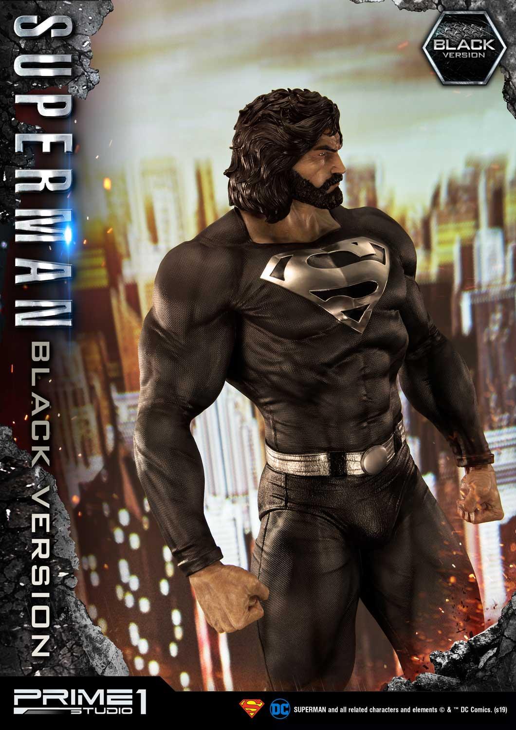 PRIME 1 STUDIO DC SUPERMAN BLACK VERSION - MMDCBH-02BL - Anotoys Collectibles