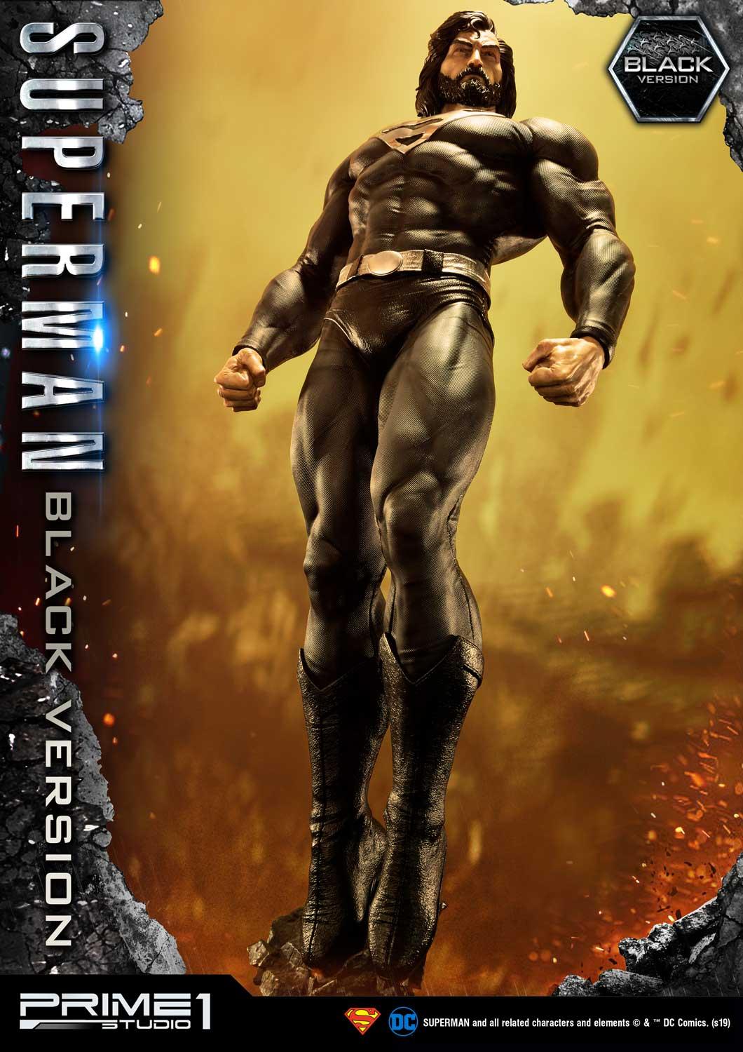 PRIME 1 STUDIO DC SUPERMAN BLACK VERSION - MMDCBH-02BL - Anotoys Collectibles