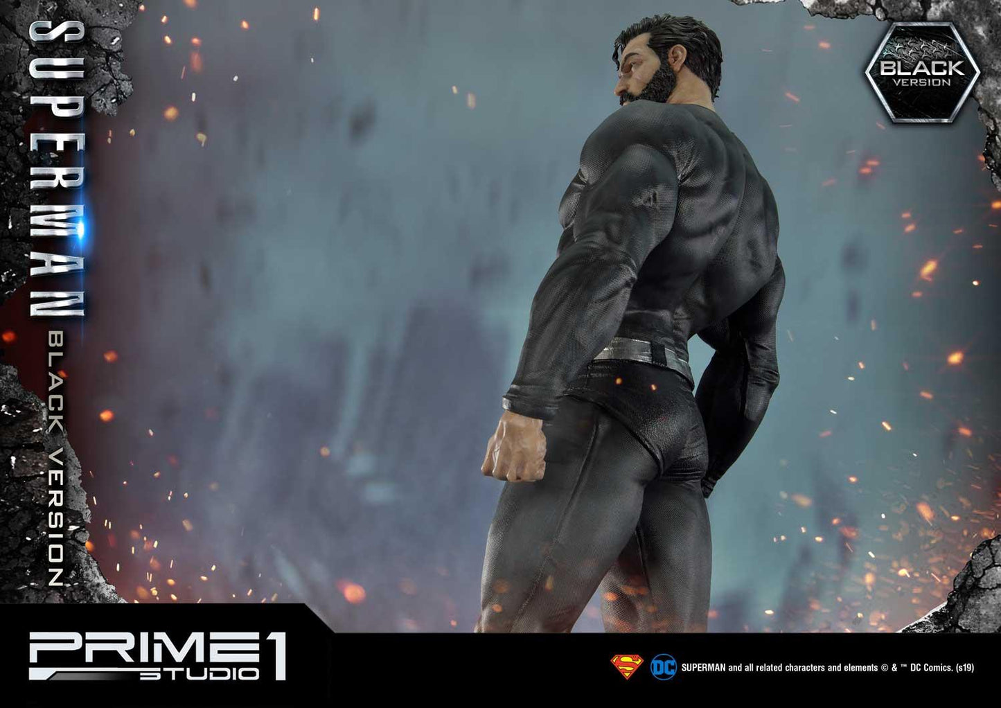 PRIME 1 STUDIO DC SUPERMAN BLACK VERSION - MMDCBH-02BL - Anotoys Collectibles