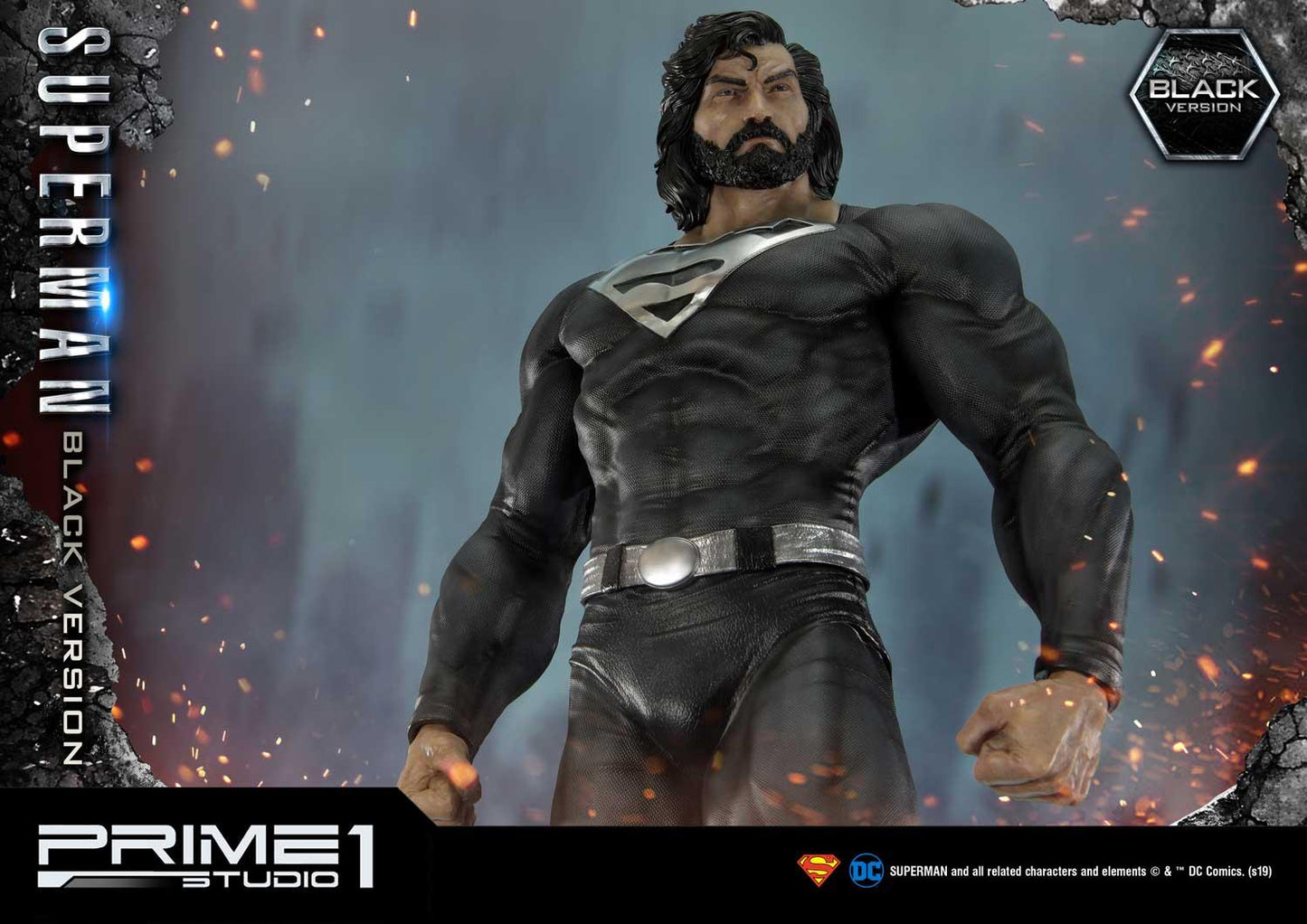 PRIME 1 STUDIO DC SUPERMAN BLACK VERSION - MMDCBH-02BL - Anotoys Collectibles