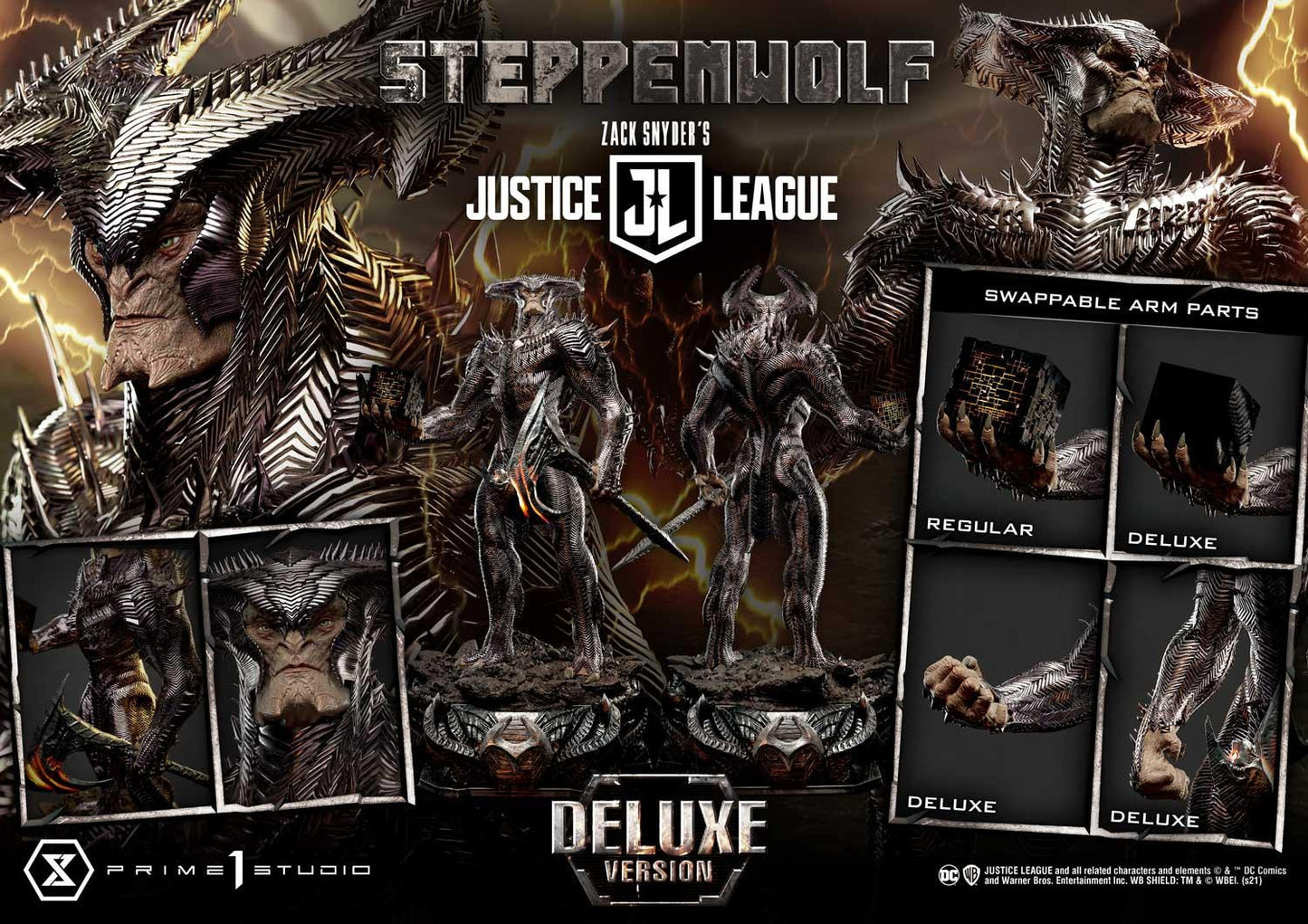 PRIME 1 STUDIO STEPPENWOLF ZACK SNYDER'S JUSTICE LEAGUE (DELUXE BONUS EDITION) 1/3 MMJL-09DXS - Anotoys Collectibles