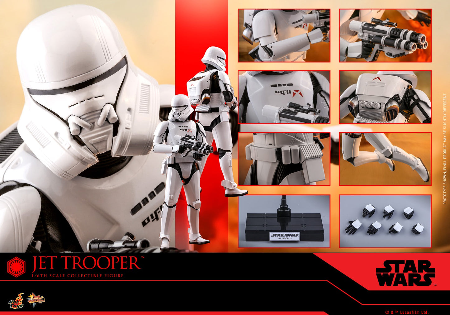 HOT TOYS STAR WARS: THE RISE OF SKYWALKER JET TROOPER 1/6 MMS561 - Anotoys Collectibles