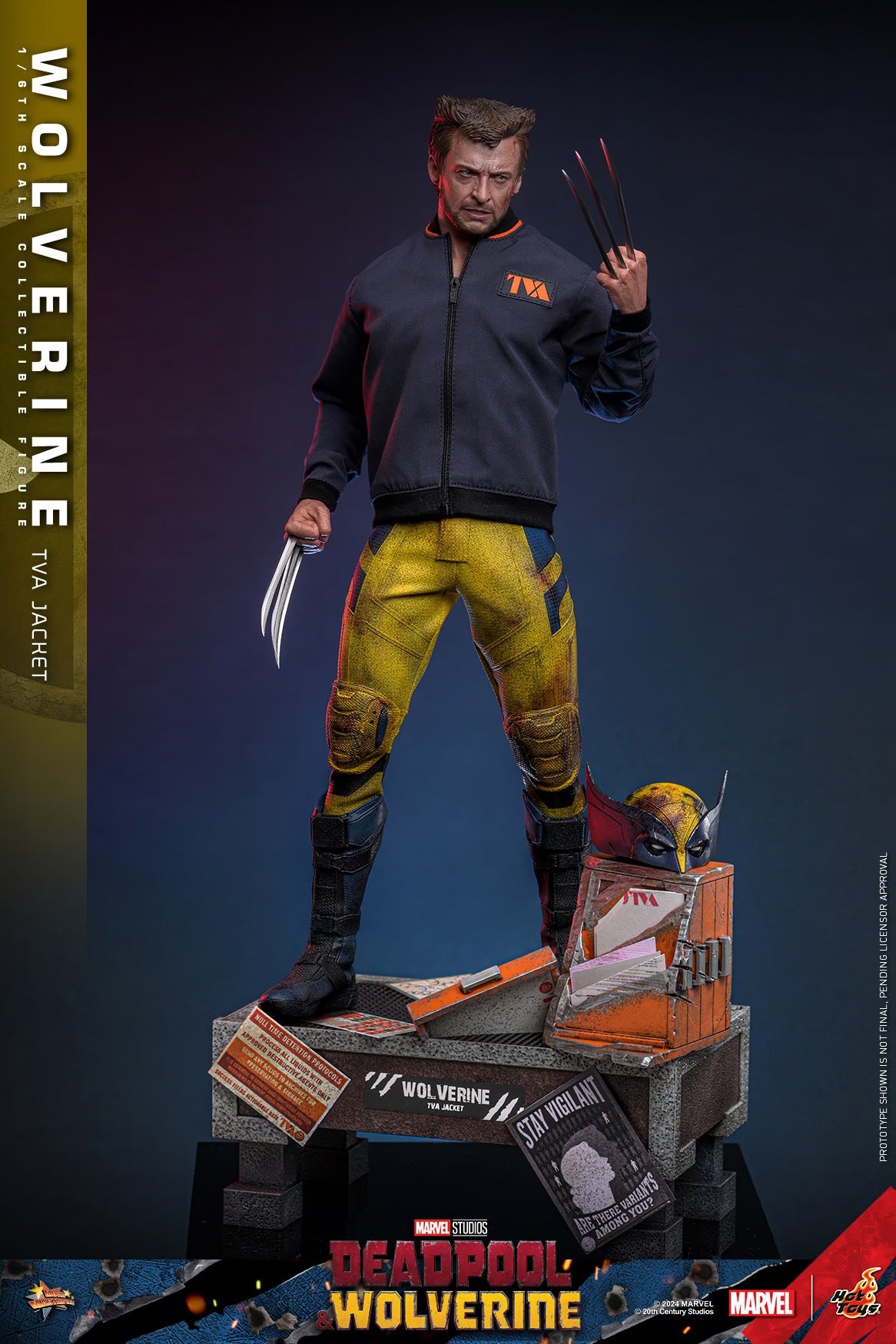 HOT TOYS MARVEL’S DEADPOOL & WOLVERINE - 1/6TH SCALE WOLVERINE (TVA JACKET VERSION) COLLECTIBLE FIGURE - MMS756 (PRE-ORDER)