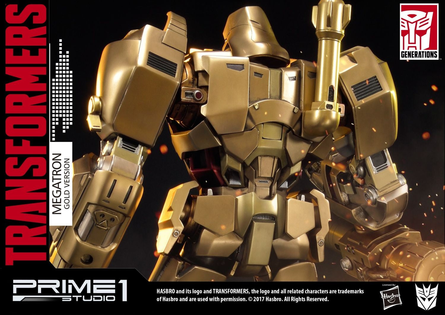 PRIME 1 STUDIO MEGATRON GOLD EDITION TRANSFORMERS GENERATION 1 - PMTF-02GL - Anotoys Collectibles