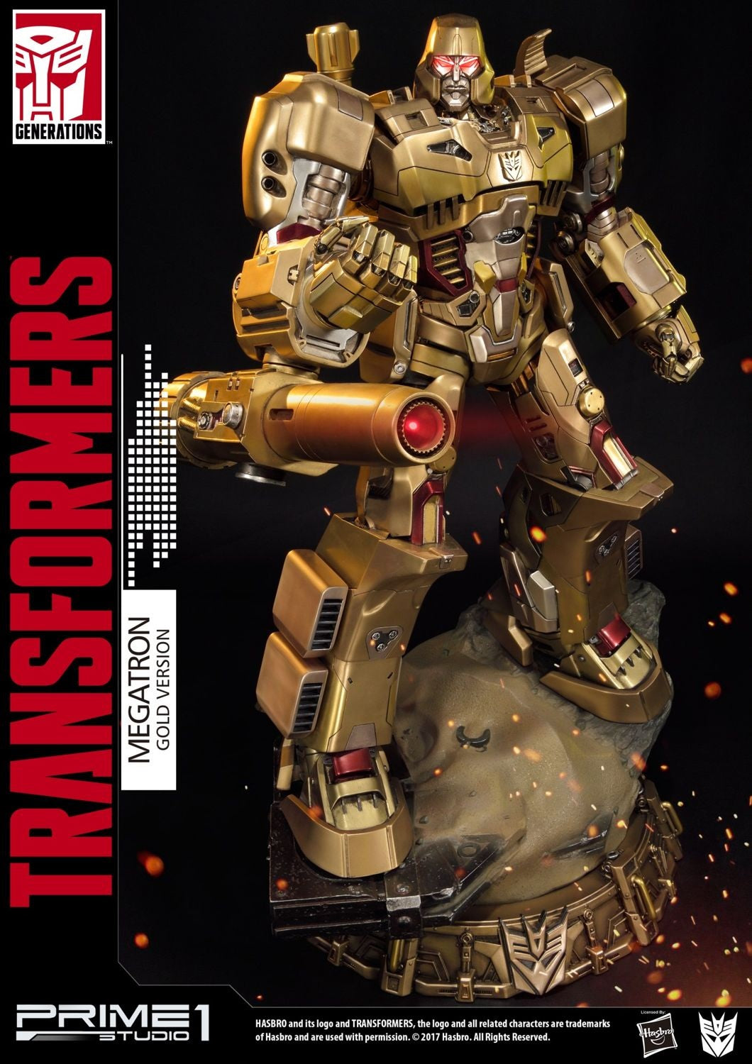 PRIME 1 STUDIO MEGATRON GOLD EDITION TRANSFORMERS GENERATION 1 - PMTF-02GL - Anotoys Collectibles