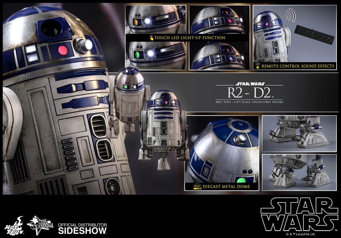 HOT TOYS STAR WARS: THE FORCE AWAKENS - R2-D2 1/6 MMS408 - Anotoys Collectibles