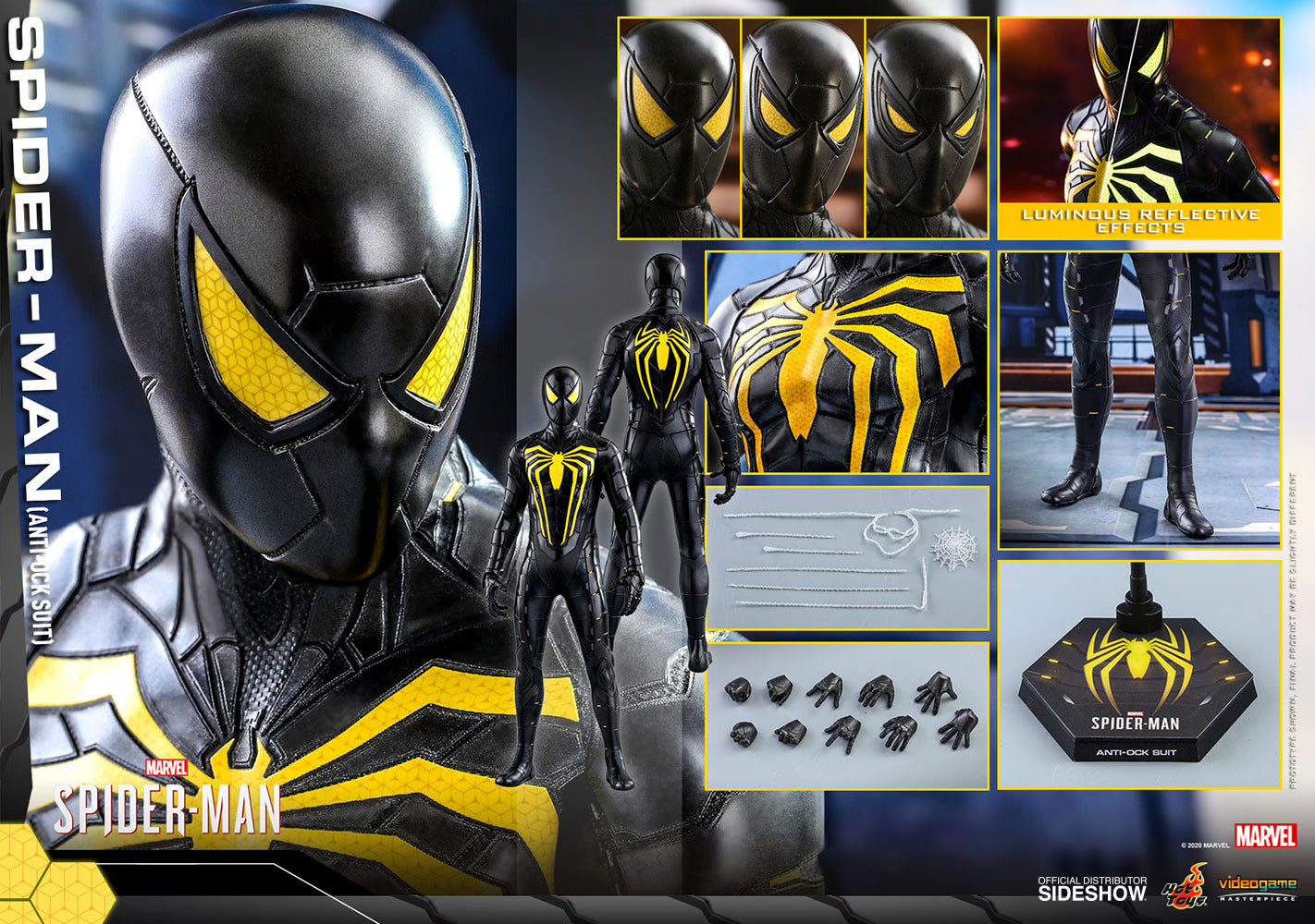 HOT TOYS MARVEL SPIDER-MAN SPIDER-MAN (ANTI-OCK SUIT) 1/6 VGM44 - Anotoys Collectibles
