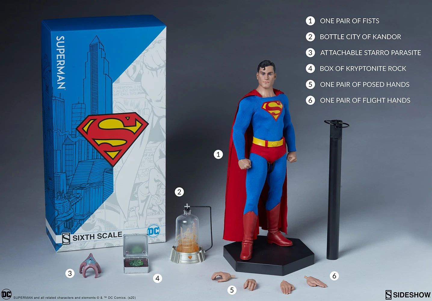 SIDESHOW COLLECTIBLES SUPERMAN 1/6 SCALE - 100224 - Anotoys Collectibles
