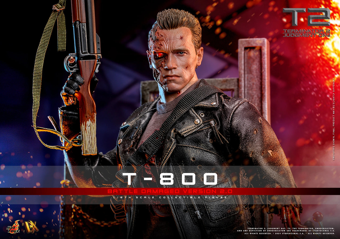 HOT TOYS TERMINATOR T-800 (BATTLE DAMAGED VERSION 2.0) 1:6 SCALE COLLECTIBLE FIGURE DX46  2130RMB