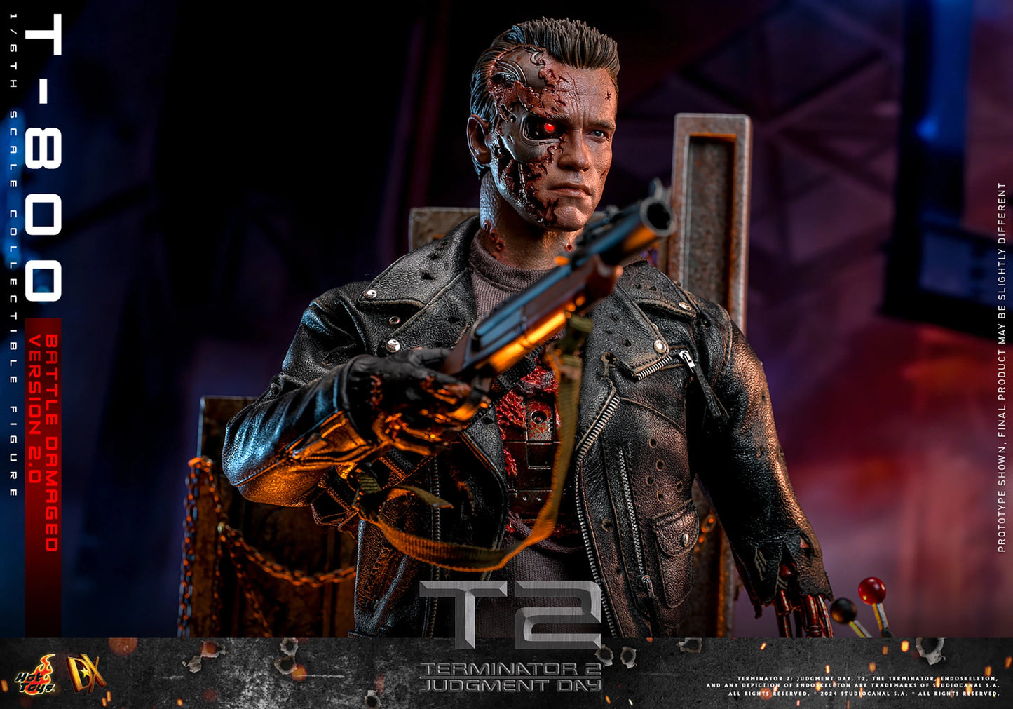 HOT TOYS TERMINATOR T-800 (BATTLE DAMAGED VERSION 2.0) 1:6 SCALE COLLECTIBLE FIGURE DX46  2130RMB