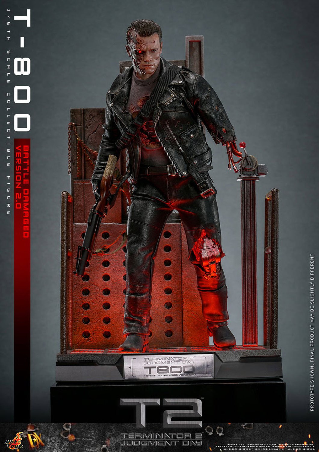 HOT TOYS TERMINATOR T-800 (BATTLE DAMAGED VERSION 2.0) 1:6 SCALE COLLECTIBLE FIGURE DX46  2130RMB