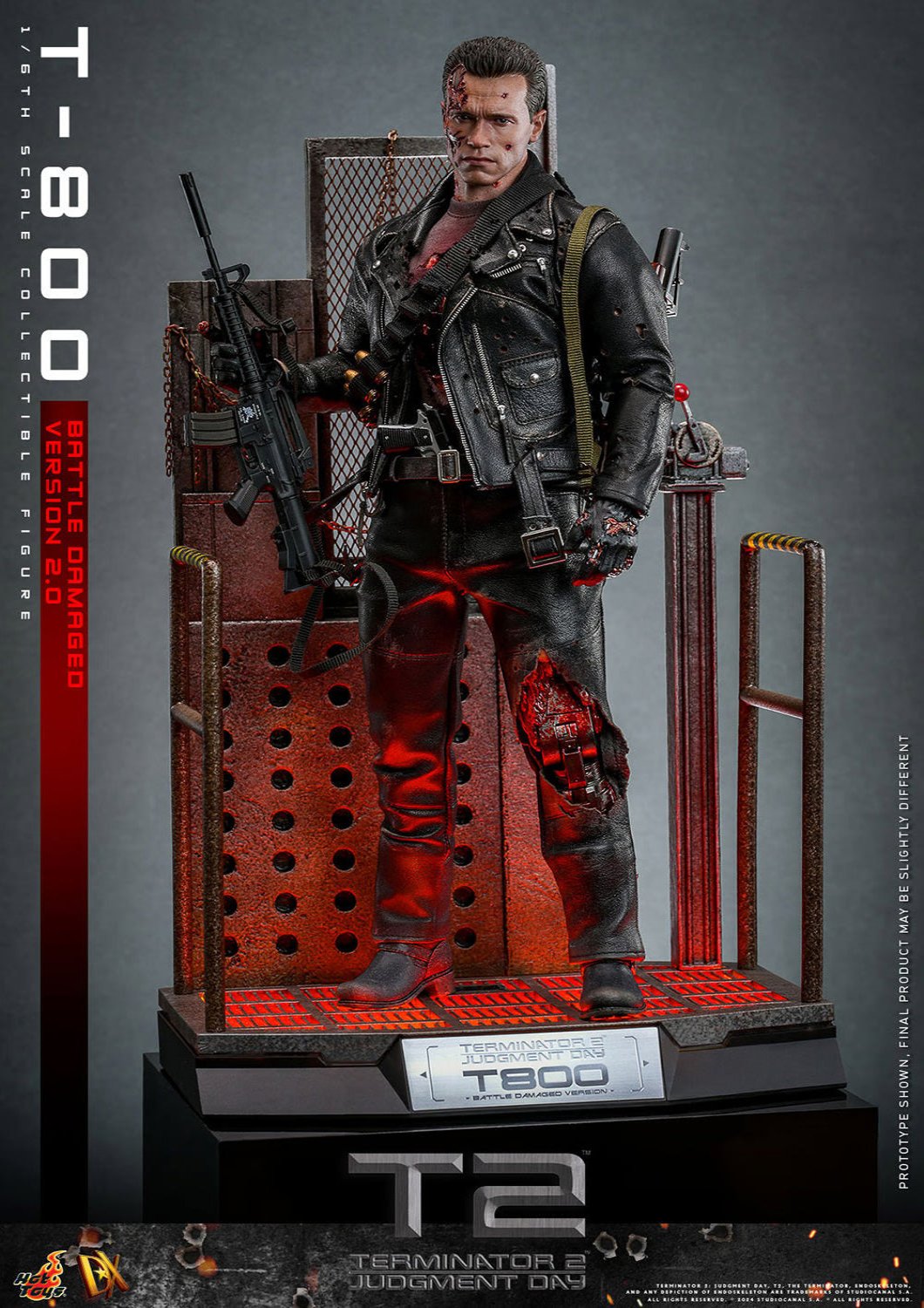 HOT TOYS TERMINATOR T-800 (BATTLE DAMAGED VERSION 2.0) 1:6 SCALE COLLECTIBLE FIGURE DX46  2130RMB