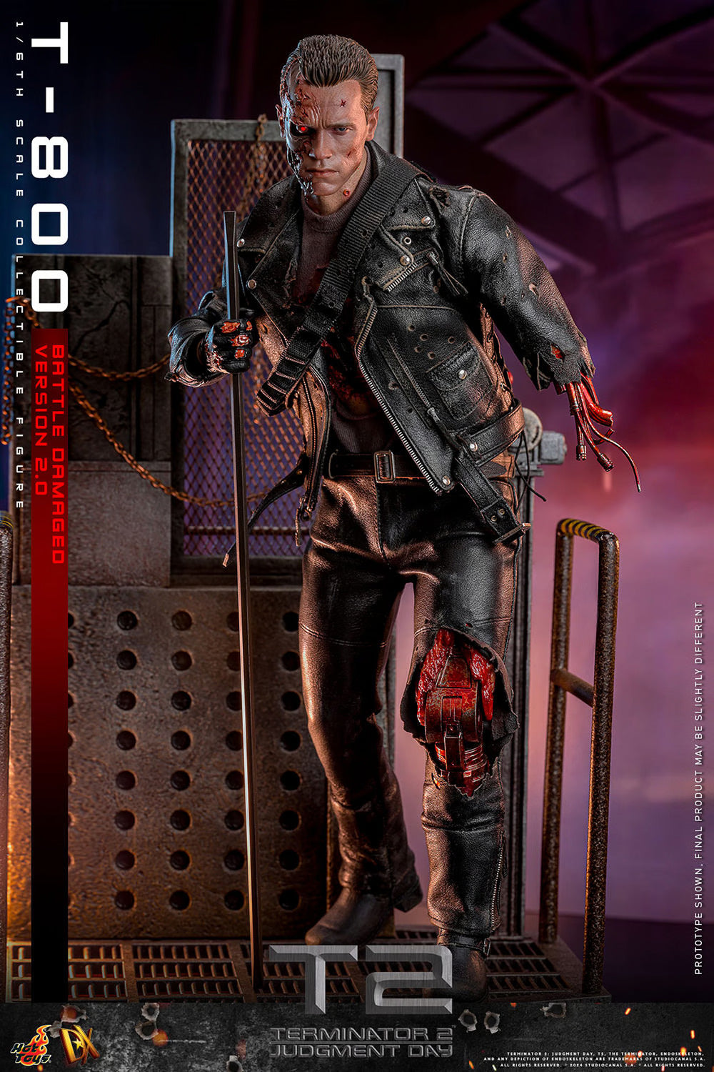 HOT TOYS TERMINATOR T-800 (BATTLE DAMAGED VERSION 2.0) 1:6 SCALE COLLECTIBLE FIGURE DX46  2130RMB