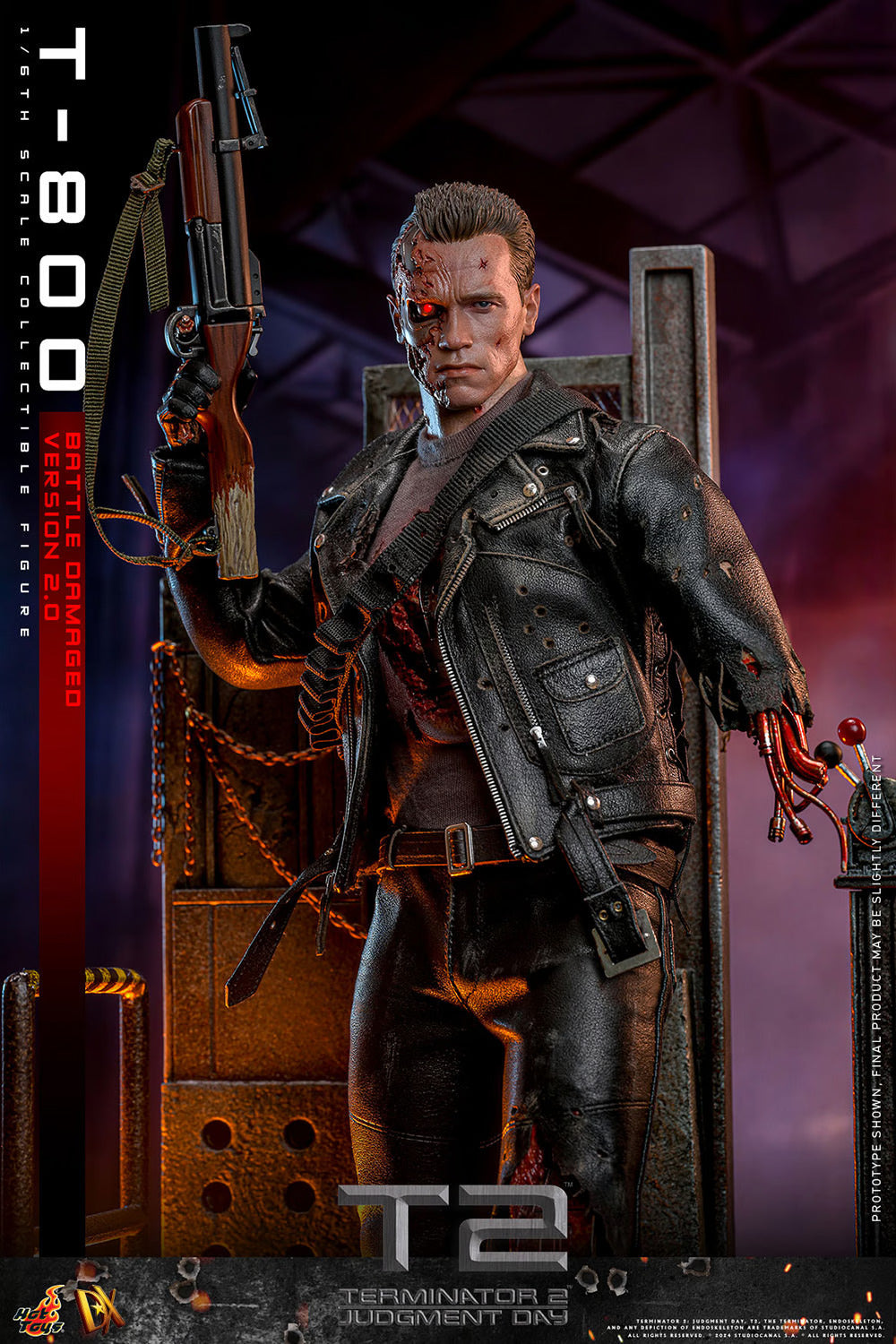 HOT TOYS TERMINATOR T-800 (BATTLE DAMAGED VERSION 2.0) 1:6 SCALE COLLECTIBLE FIGURE DX46  2130RMB