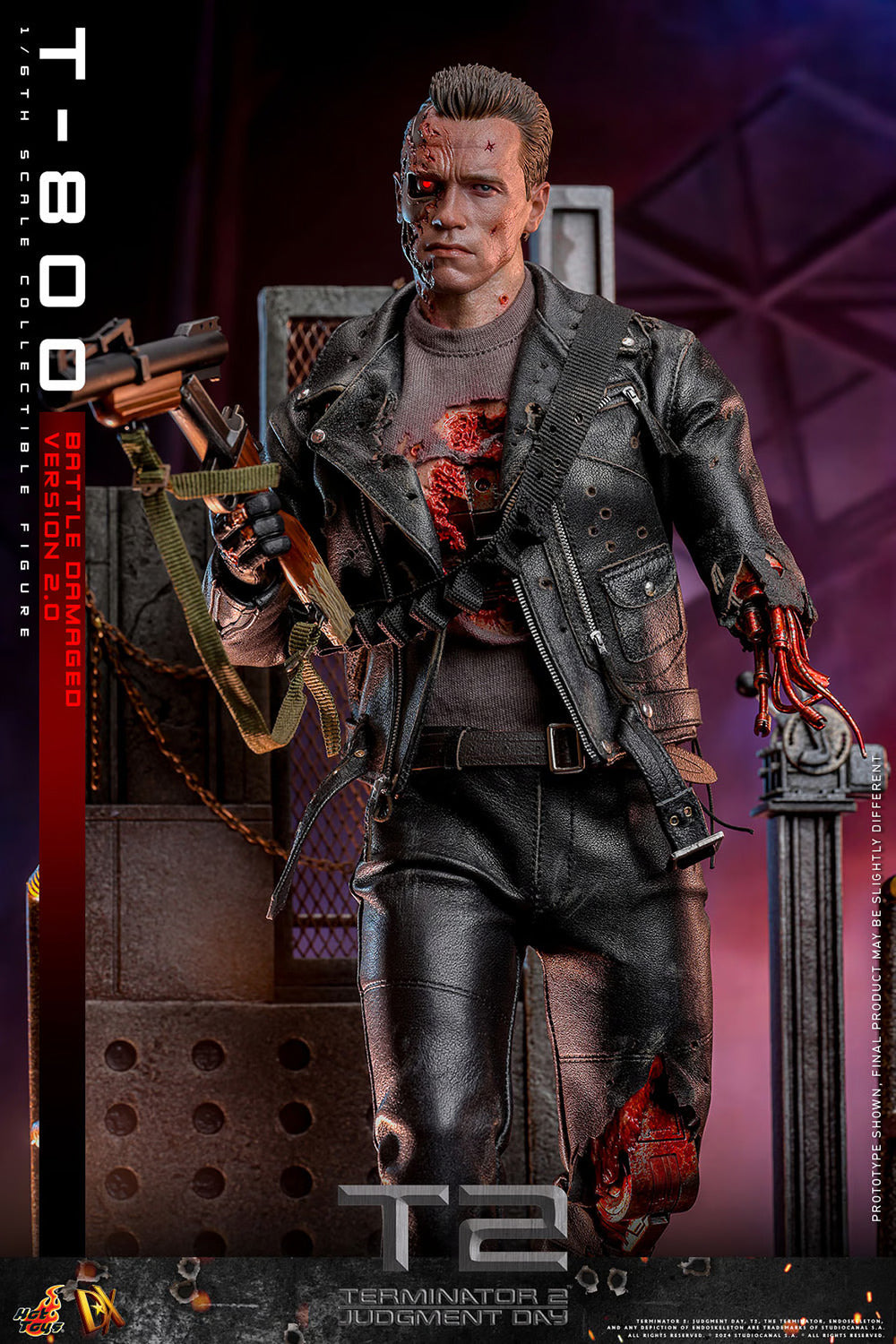 HOT TOYS TERMINATOR T-800 (BATTLE DAMAGED VERSION 2.0) 1:6 SCALE COLLECTIBLE FIGURE DX46  2130RMB