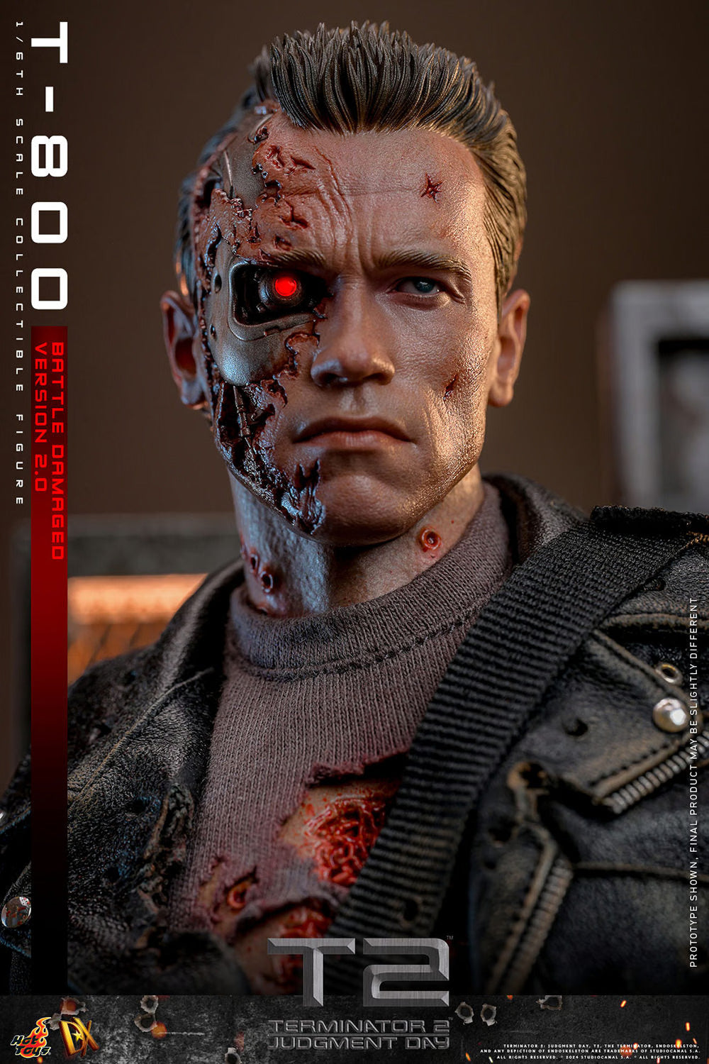 HOT TOYS TERMINATOR T-800 (BATTLE DAMAGED VERSION 2.0) 1:6 SCALE COLLECTIBLE FIGURE DX46  2130RMB