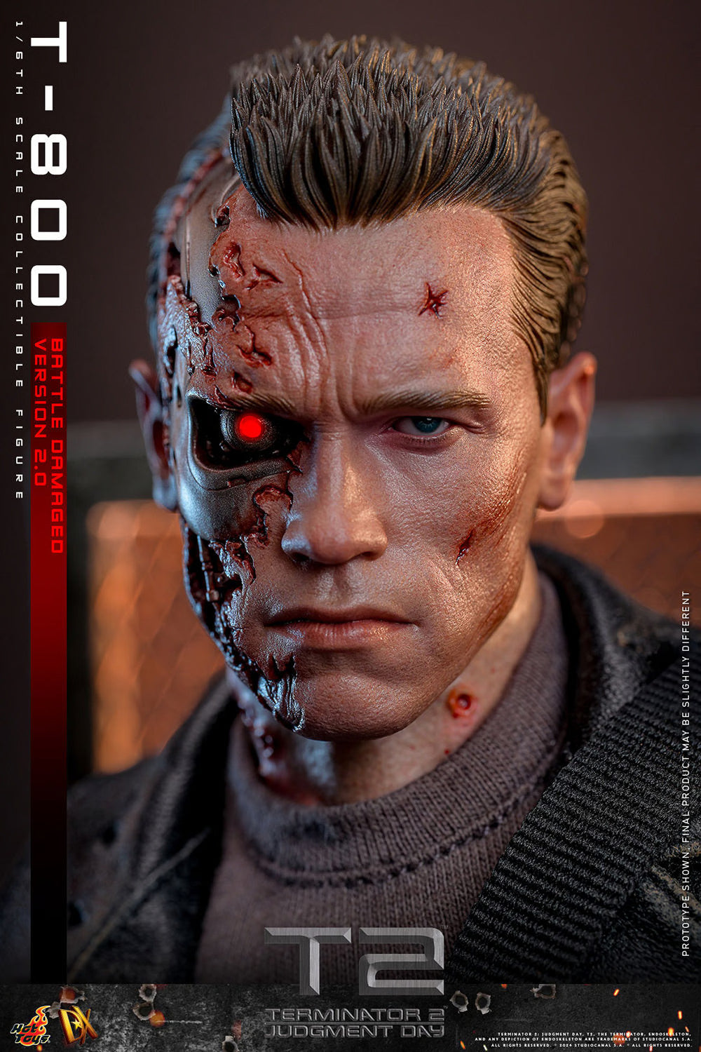 HOT TOYS TERMINATOR T-800 (BATTLE DAMAGED VERSION 2.0) 1:6 SCALE COLLECTIBLE FIGURE DX46  2130RMB