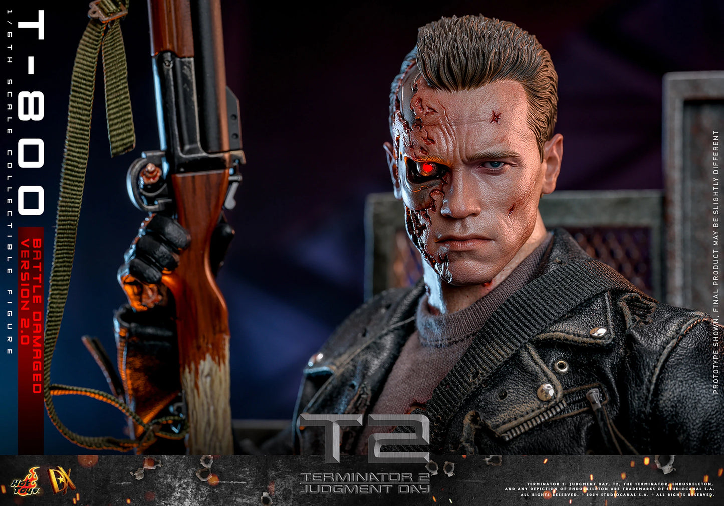 HOT TOYS TERMINATOR T-800 (BATTLE DAMAGED VERSION 2.0) 1:6 SCALE COLLECTIBLE FIGURE DX46  2130RMB