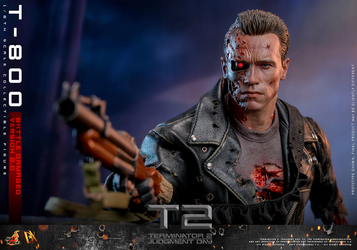 HOT TOYS TERMINATOR T-800 (BATTLE DAMAGED VERSION 2.0) 1:6 SCALE COLLECTIBLE FIGURE DX46  2130RMB