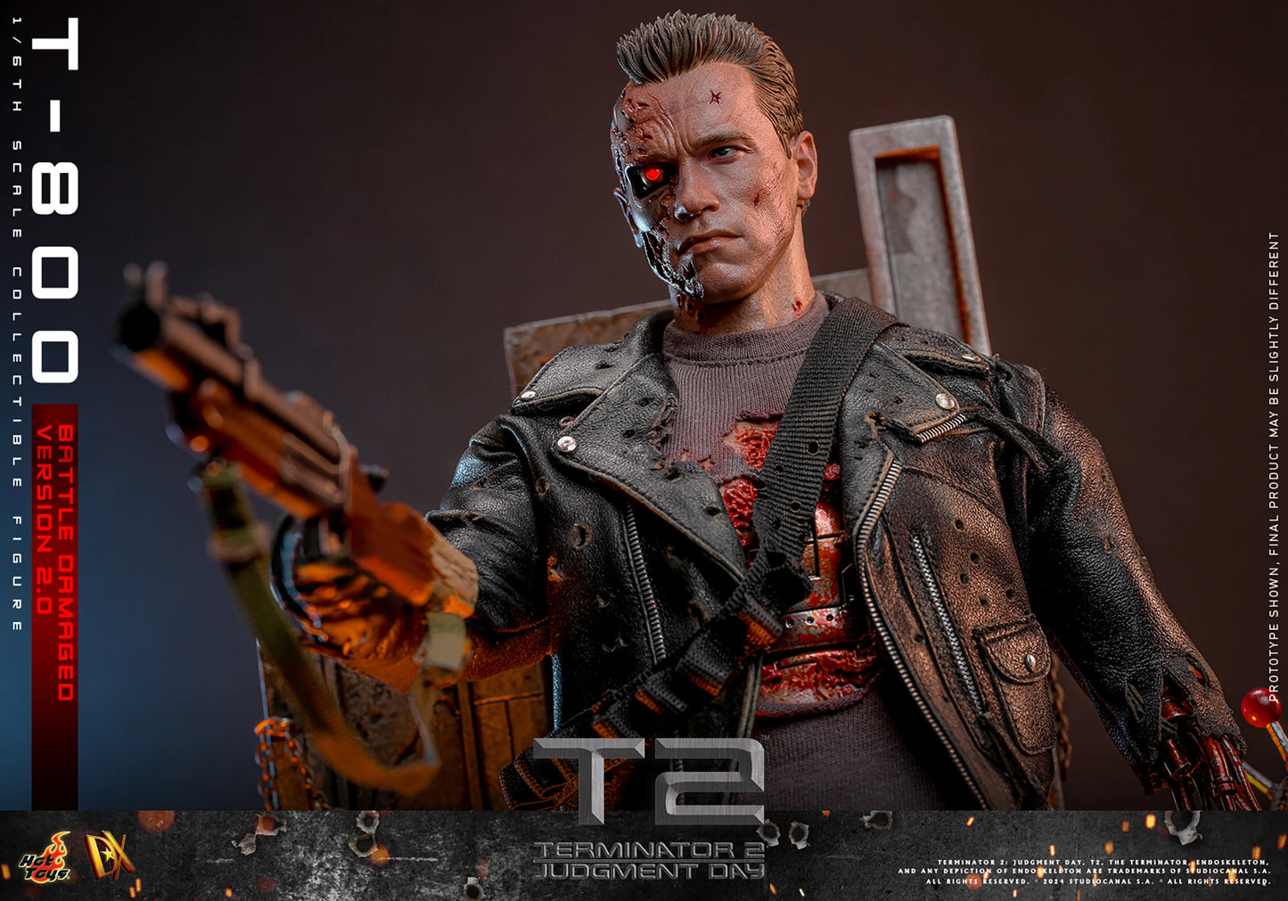 HOT TOYS TERMINATOR T-800 (BATTLE DAMAGED VERSION 2.0) 1:6 SCALE COLLECTIBLE FIGURE DX46  2130RMB