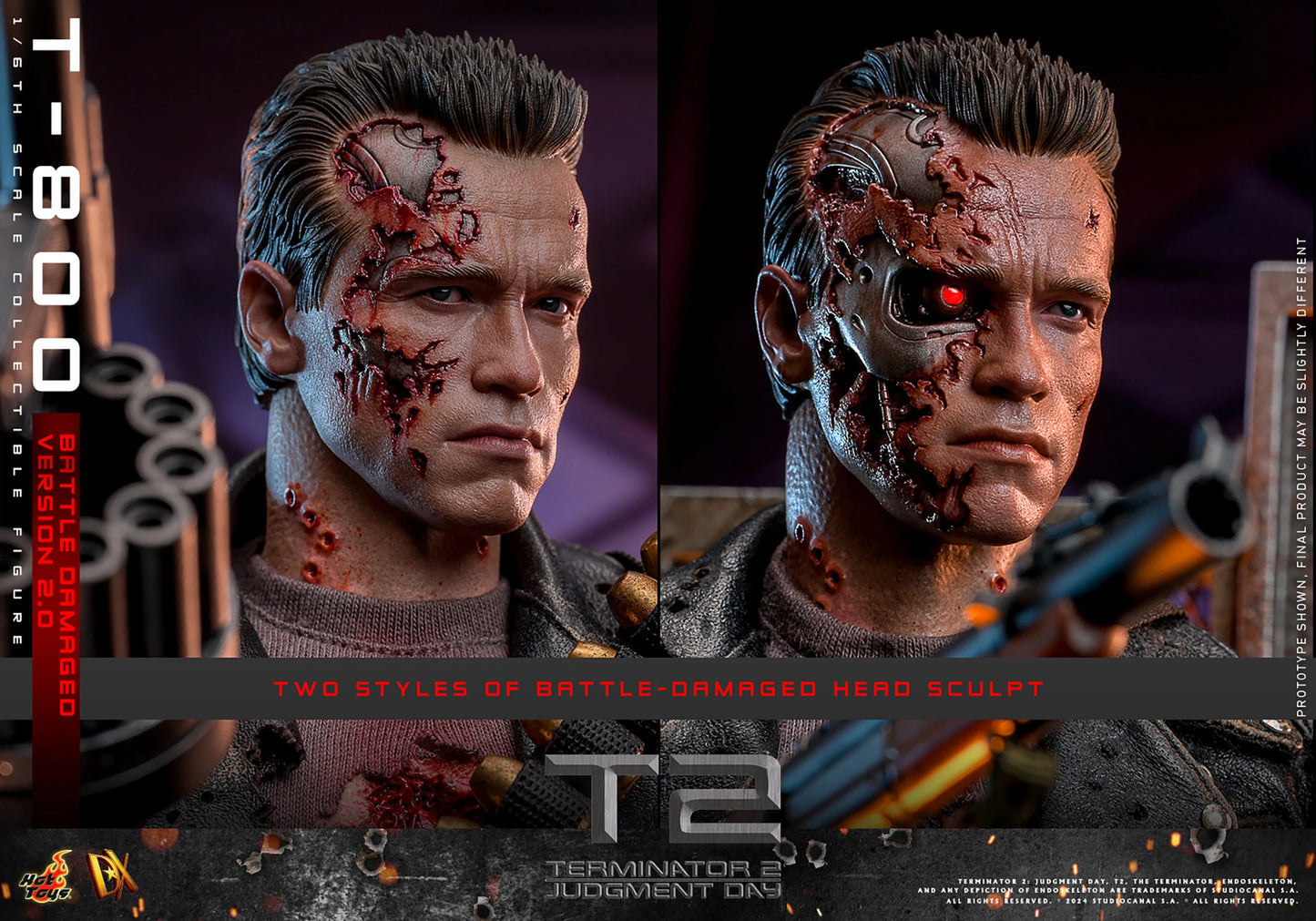 HOT TOYS TERMINATOR T-800 (BATTLE DAMAGED VERSION 2.0) 1:6 SCALE COLLECTIBLE FIGURE DX46  2130RMB