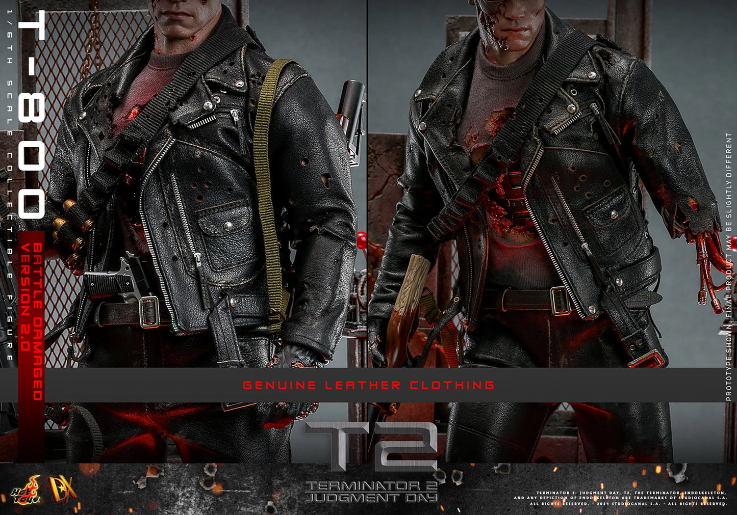 HOT TOYS TERMINATOR T-800 (BATTLE DAMAGED VERSION 2.0) 1:6 SCALE COLLECTIBLE FIGURE DX46  2130RMB