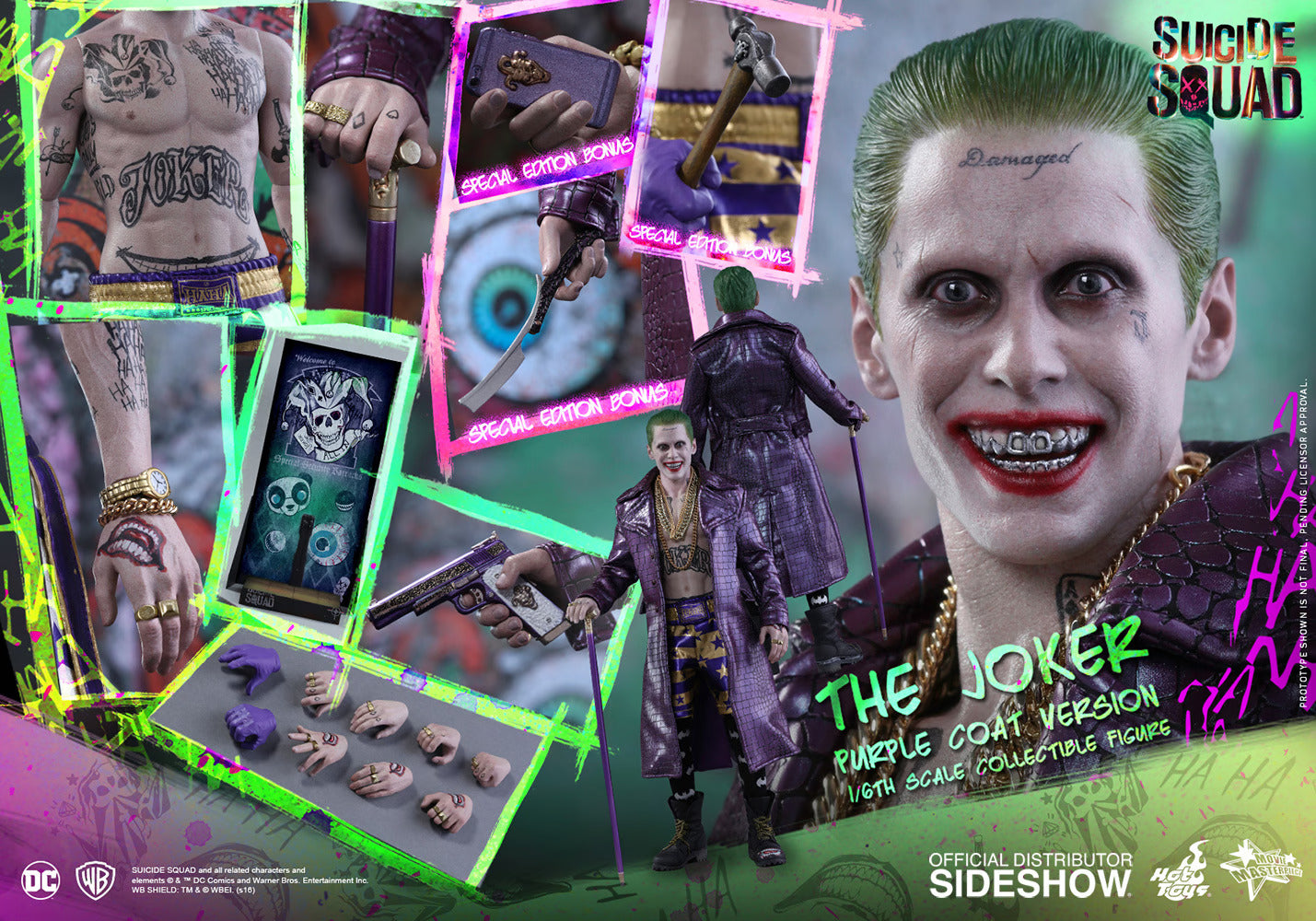 HOT TOYS SUICIDE SQUAD THE JOKER PURPLE COAT SPECIAL EDITION 1/6 SCALE - MMS382E - Anotoys Collectibles