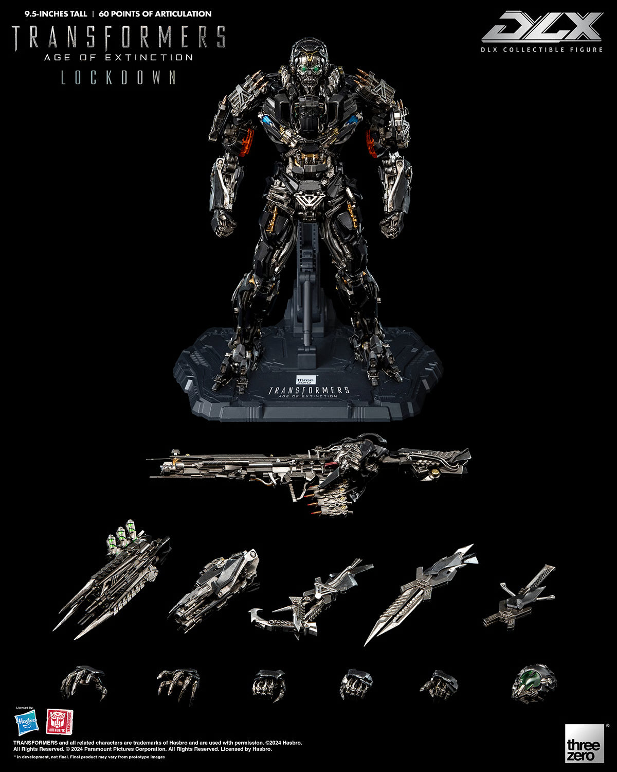THREEZERO TRANSFORMERS: AGE OF EXTINCTION - DLX LOCKDOWN(PRE-ORDER) - Anotoys Collectibles