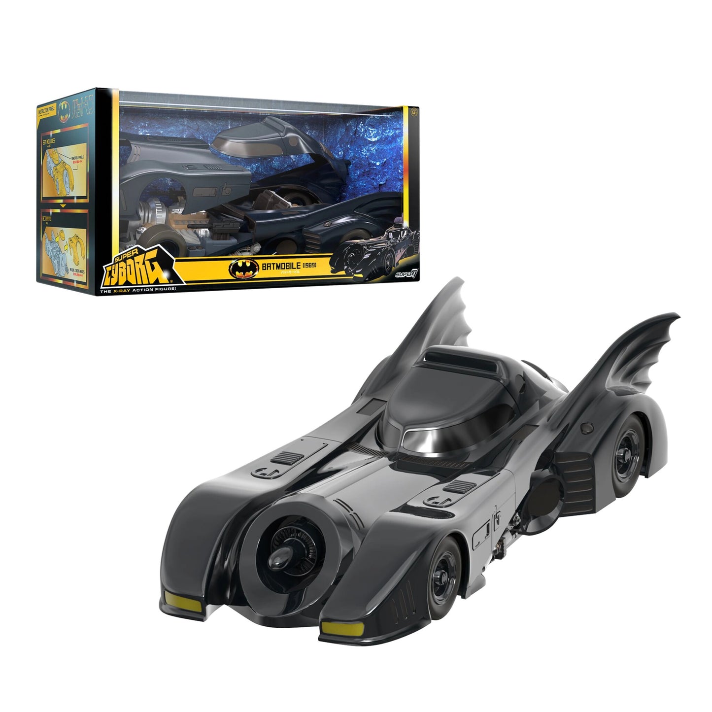 SUPER7 BATMAN SUPER CYBORG - BATMAN BATMOBILE [1989] (FULL COLOR)