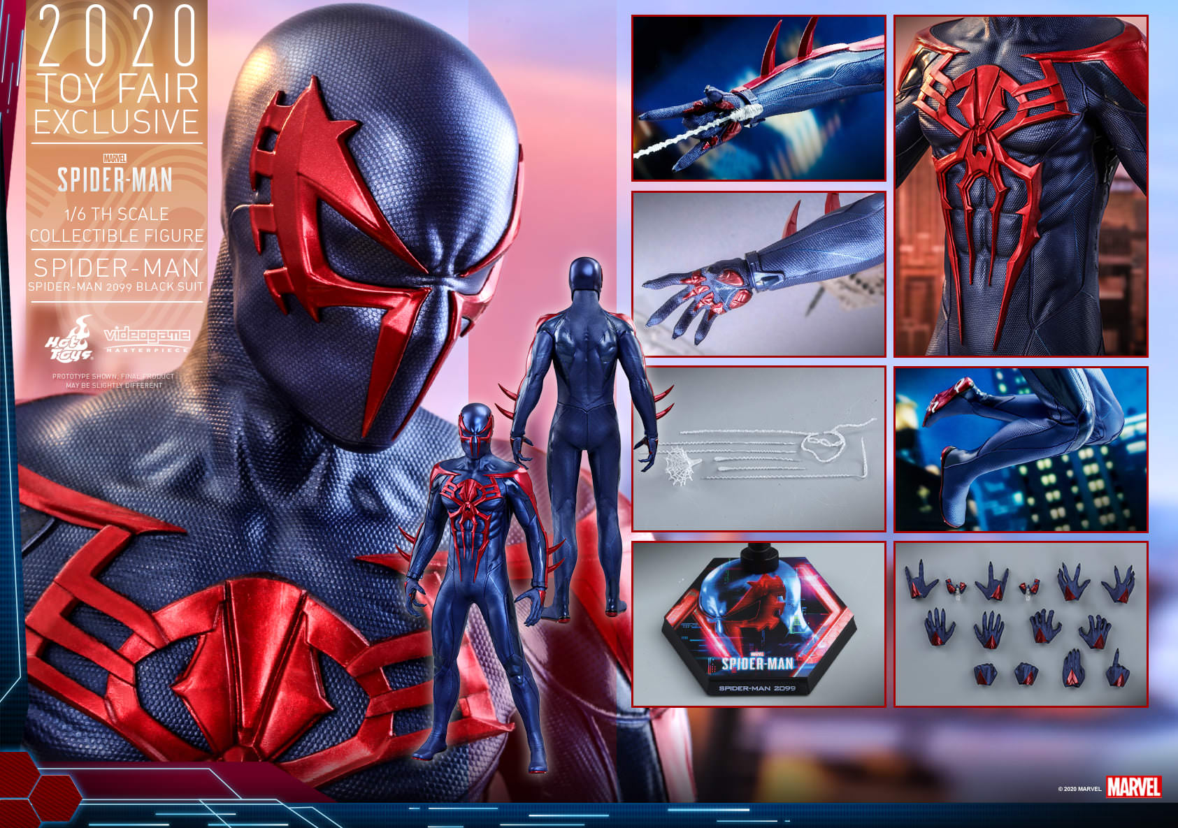 HOT TOYS MARVEL SPIDER-MAN SPIDER-MAN (SPIDER-MAN 2099 BLACK SUIT) 1/6 VGM042 - Anotoys Collectibles