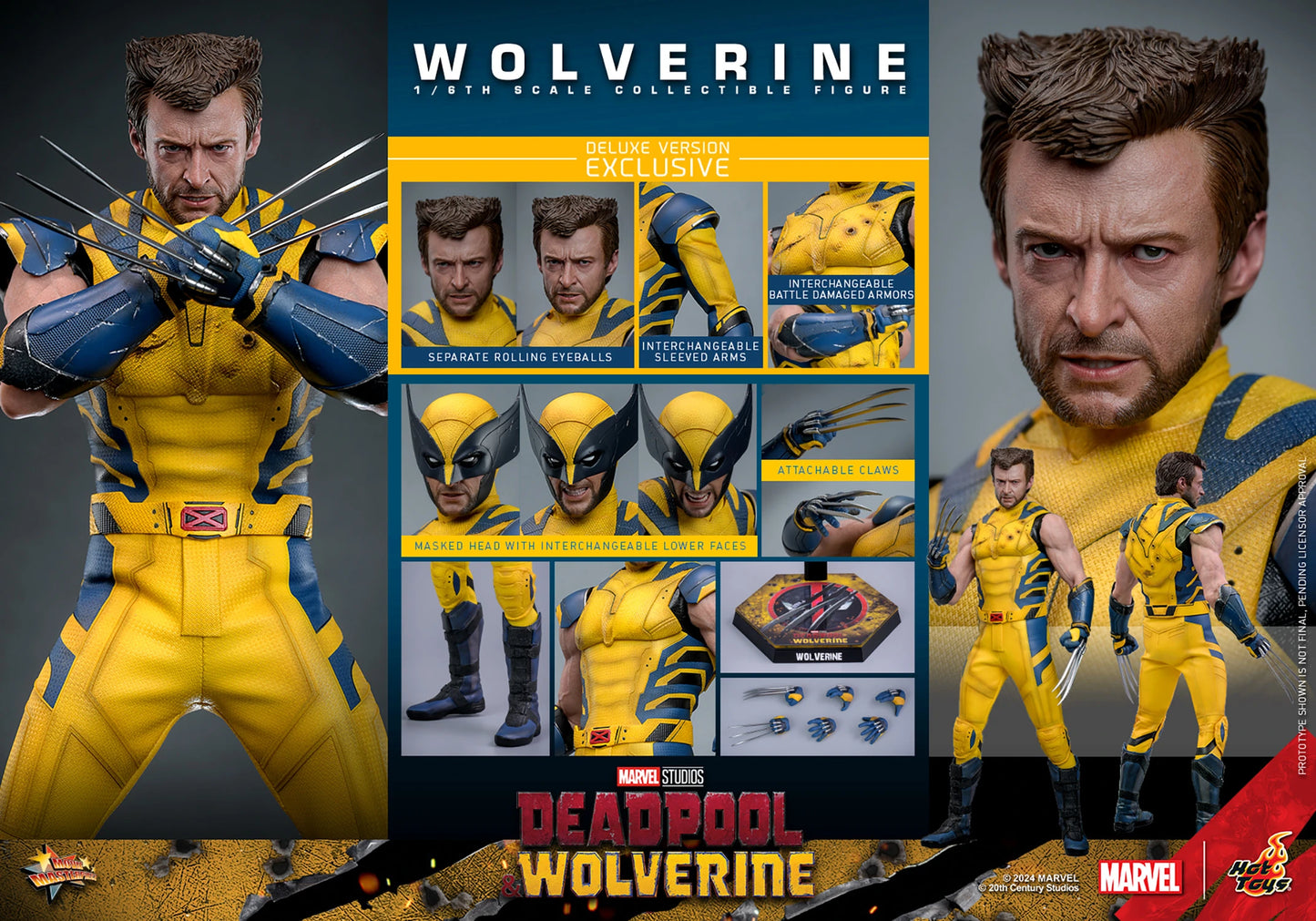 HOT TOYS MARVEL'S DEADPOOL & WOLVERINE - WOLVERINE 1/6 (DELUXE VERSION) MMS754 (PRE-ORDER)