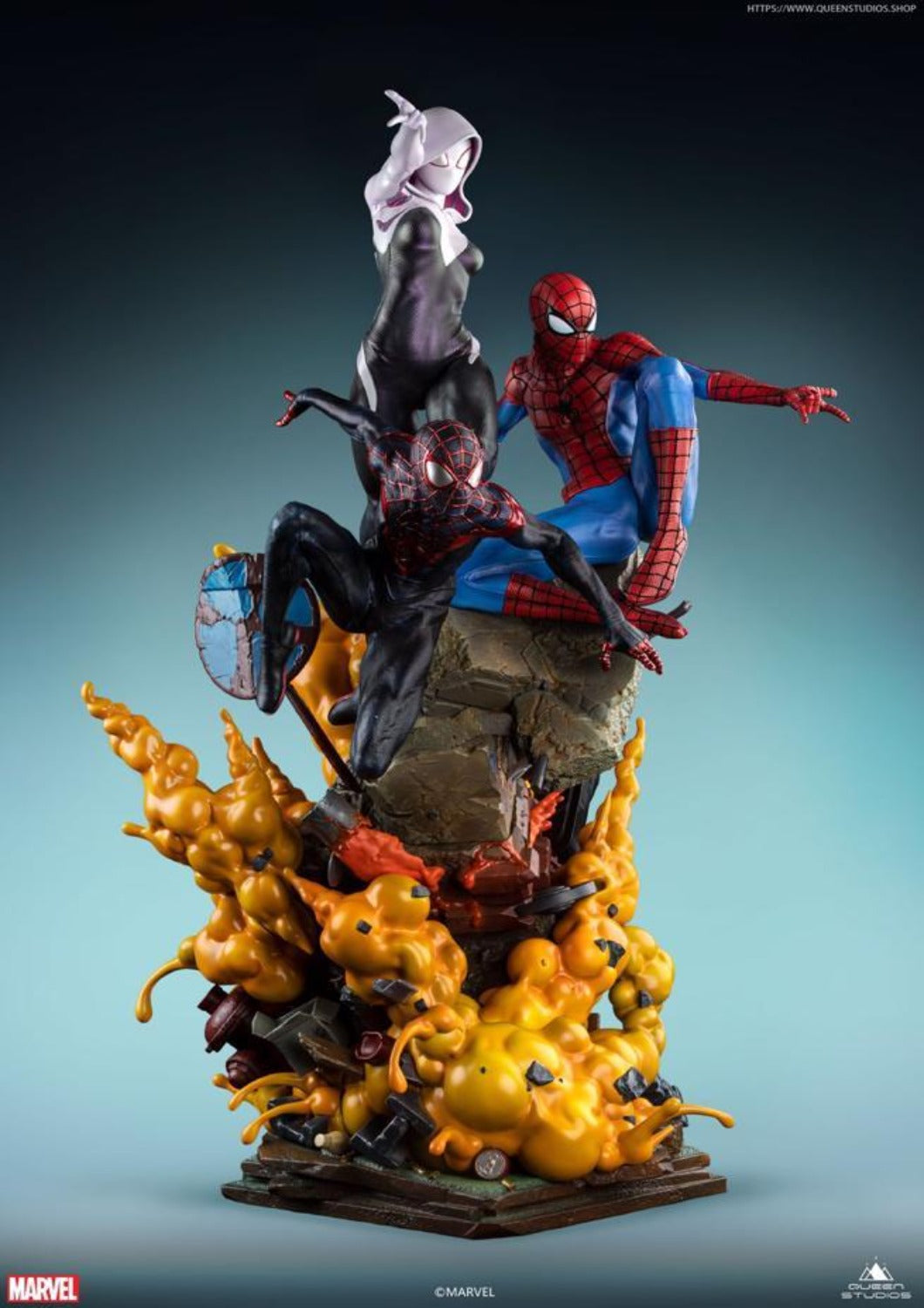 The Amazing Siper-manSpider-verse Trio THE AMAZING SPIDER-MAN SPIDER-VERSE TRIO STATUE 1/4 – Anotoys