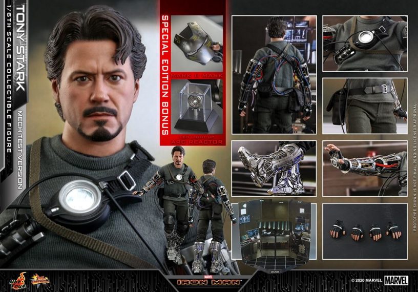 HOT TOYS MARVEL IRON MAN: TONY STARK (MECH TEST VERSION) - Anotoys Collectibles