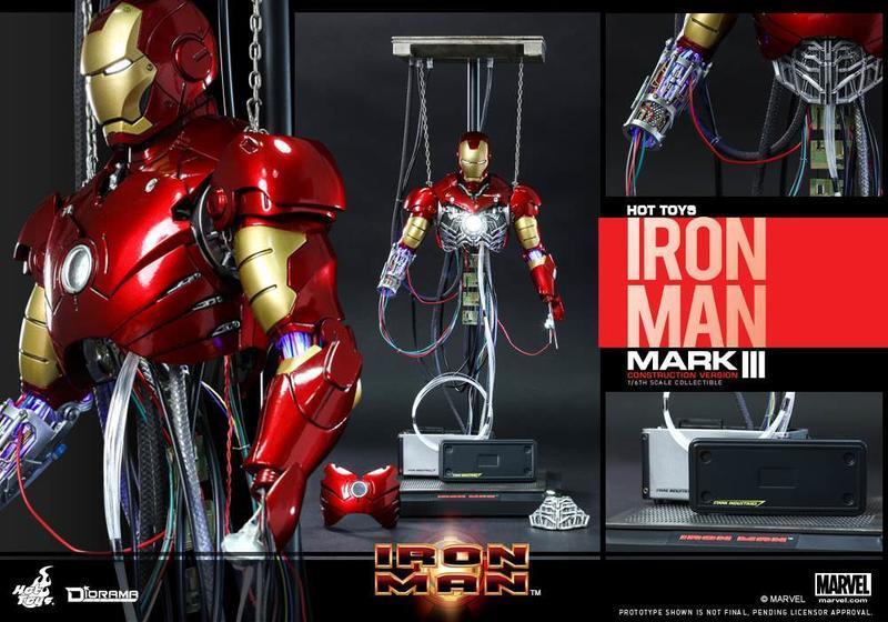 HOT TOYS MARVEL IRON MAN: IRON MAN MARK III (CONSTRUCTION VERSION) - DS003 - Anotoys Collectibles