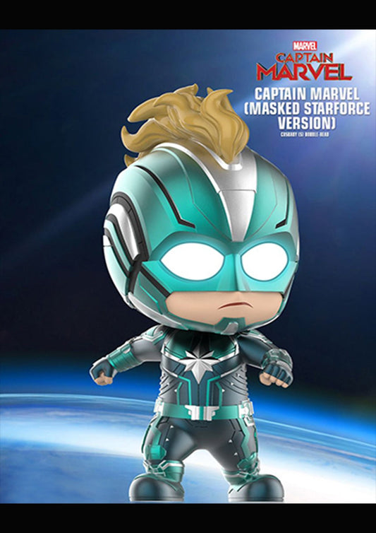 COSBABY CAPTAIN MARVEL (MASKED STARFORCE VERSION) BOBBLE-HEAD - COSB544 - Anotoys Collectibles