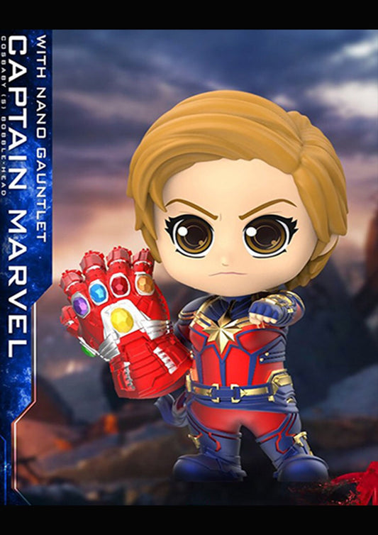 COSBABY CAPTAIN MARVEL WITH NANO GAUNTLET BOBBLE-HEAD COSB680 - Anotoys Collectibles