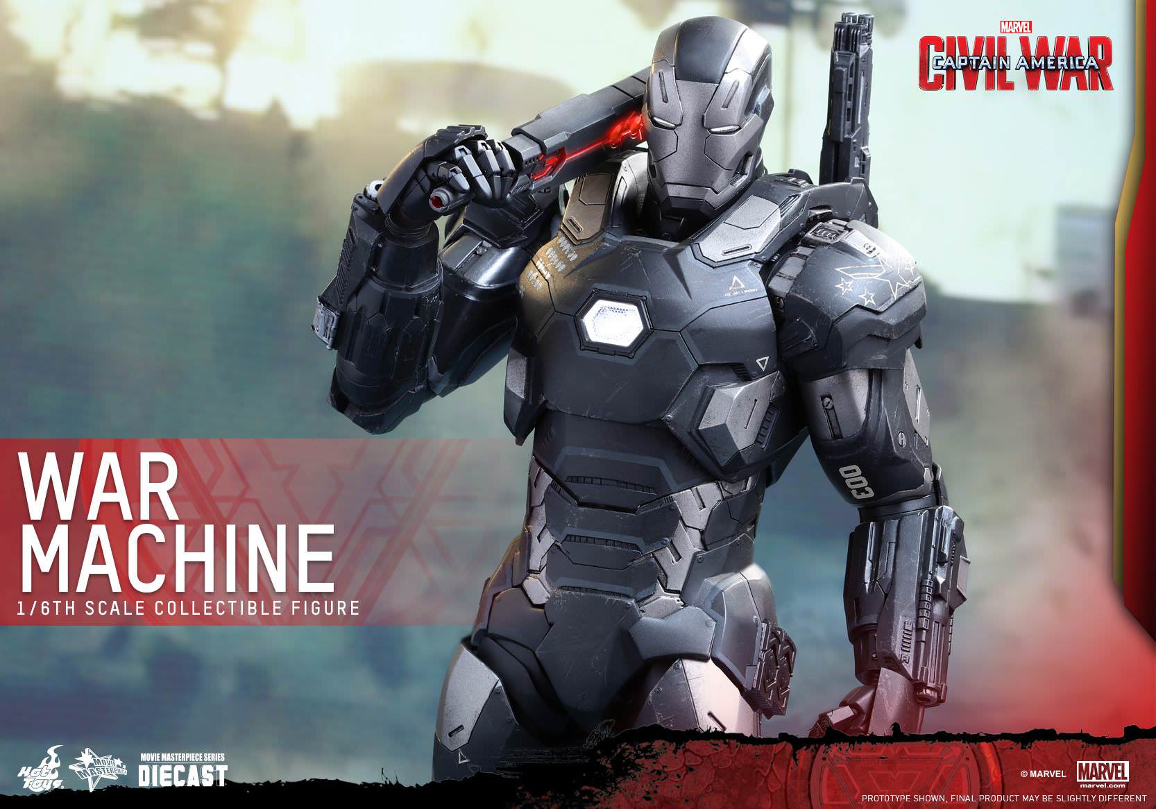 HOT TOYS MARVEL CAPTAIN AMERICA CIVIL WAR: WAR MACHINE MARK III DIECAST 1/6 SCALE - MMS344-D15 - Anotoys Collectibles