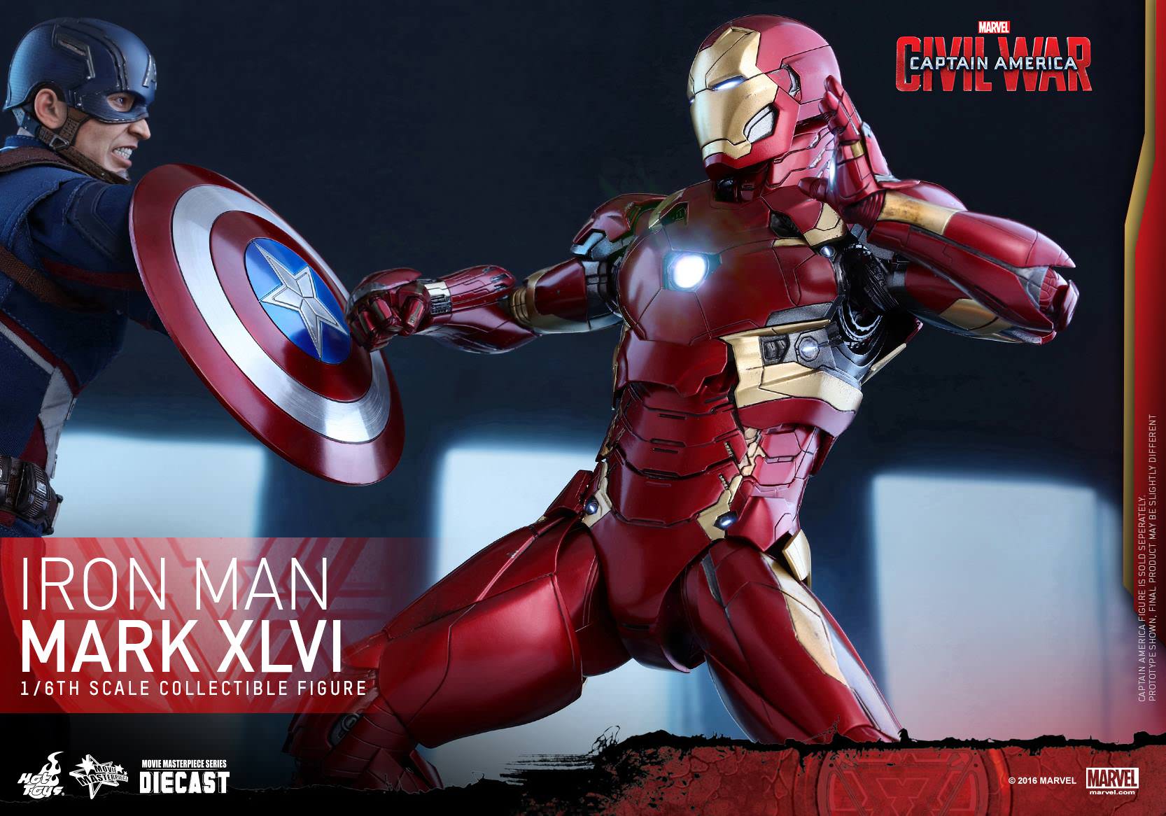 HOT TOYS MARVEL CAPTAIN AMERICA CIVIL WAR: IRON MAN MARK XLVI - MMS353D16 - Anotoys Collectibles