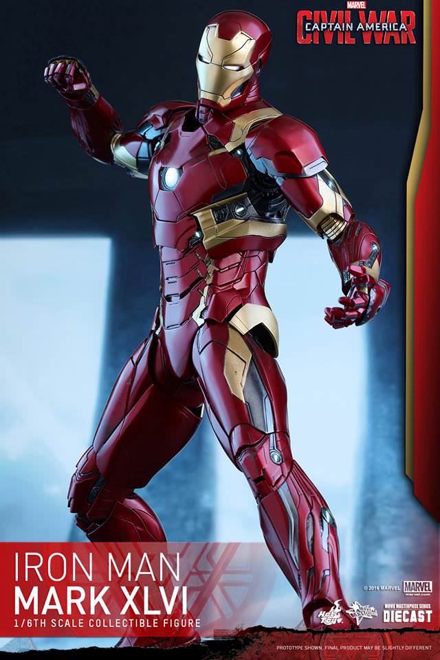 HOT TOYS MARVEL CAPTAIN AMERICA CIVIL WAR: IRON MAN MARK XLVI - MMS353D16 - Anotoys Collectibles