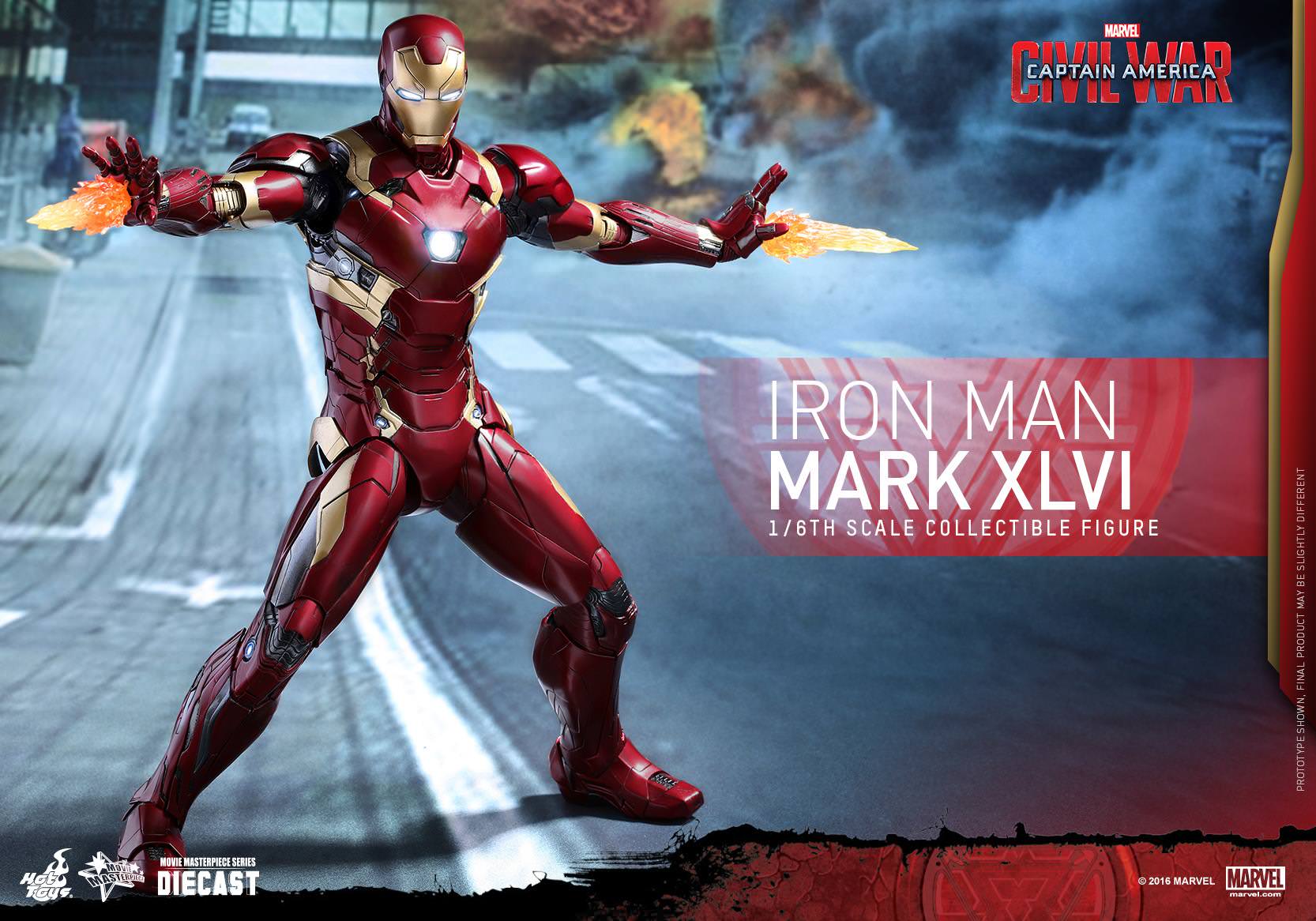 HOT TOYS MARVEL CAPTAIN AMERICA CIVIL WAR: IRON MAN MARK XLVI - MMS353D16 - Anotoys Collectibles