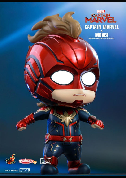 CAPTAIN MARVEL AND MOVBI COSBABY (S) BOBBLE-HEAD COLLECTIBLE SET - COSB546 - Anotoys Collectibles