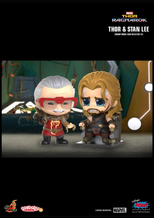 COSBABY (S) THOR: RAGNAROK STAN LEE & THOR BOBBLE-HEAD COLLECTIBLE SET - COSB738 - Anotoys Collectibles