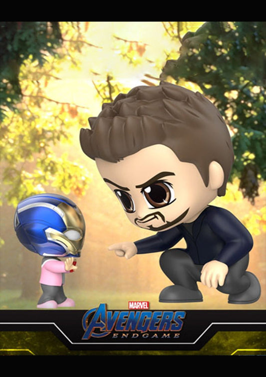 COSBABY TONY STARK AND MORGAN STARK BOBBLE-HEAD COLLECTIBLE SET - COSB657 - Anotoys Collectibles